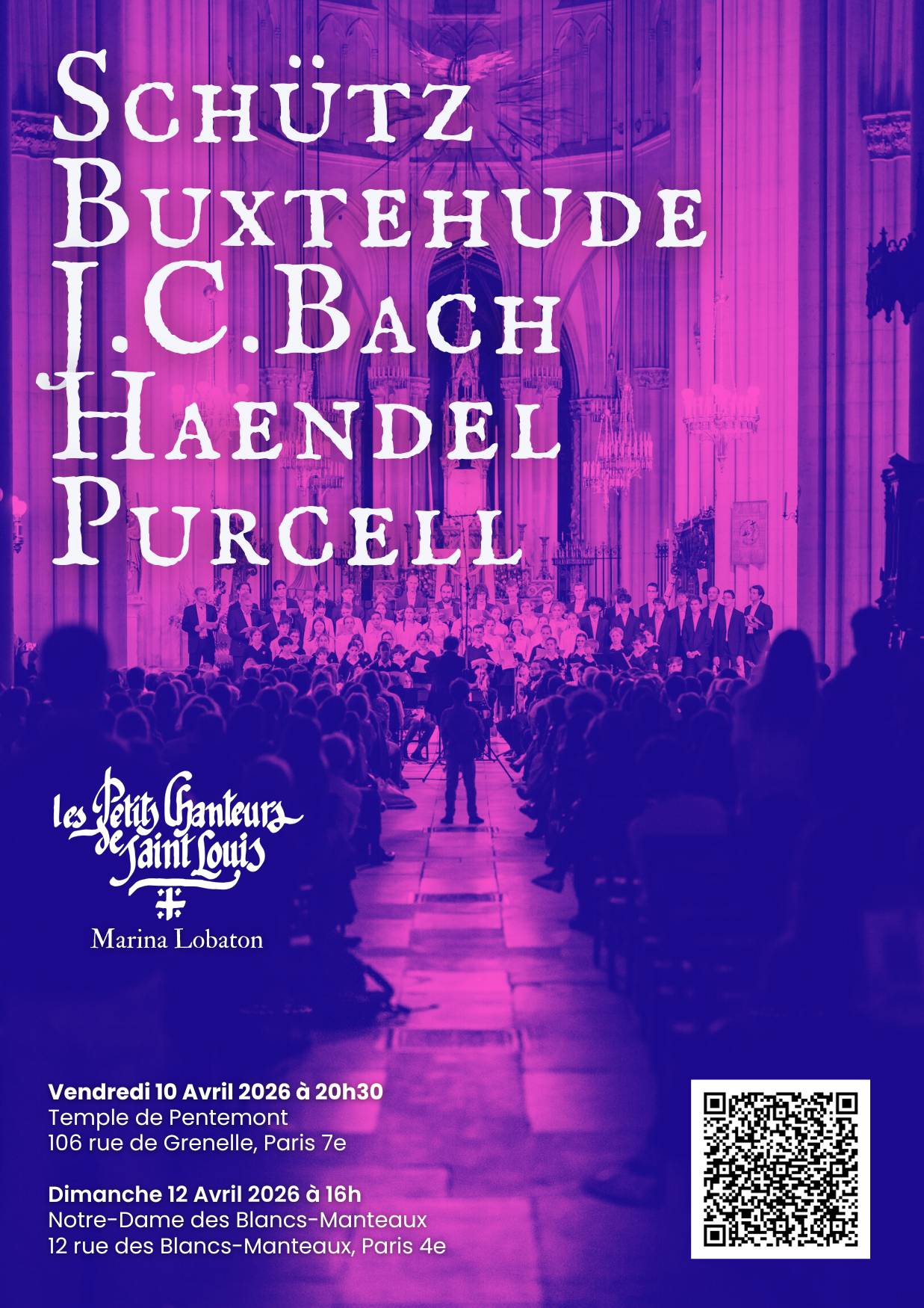 Concert Schütz Buxtehude Bach 2025 Petits Chanteurs de St Louis