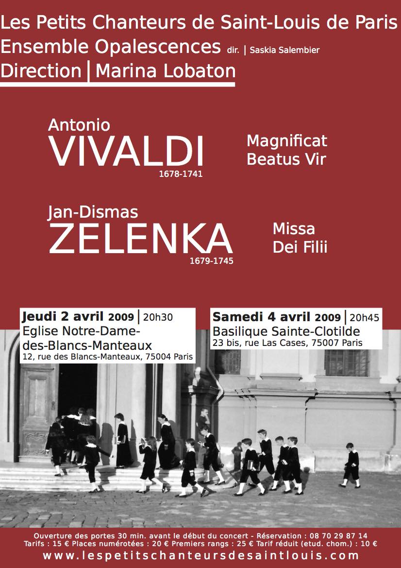 Affiche concert Zelenka Vivaldi 2009