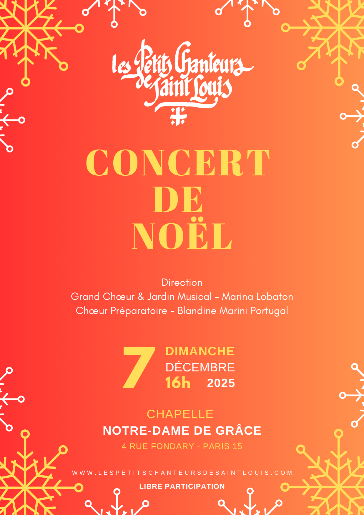 Concert Noël Petits Chanteurs de St Louis